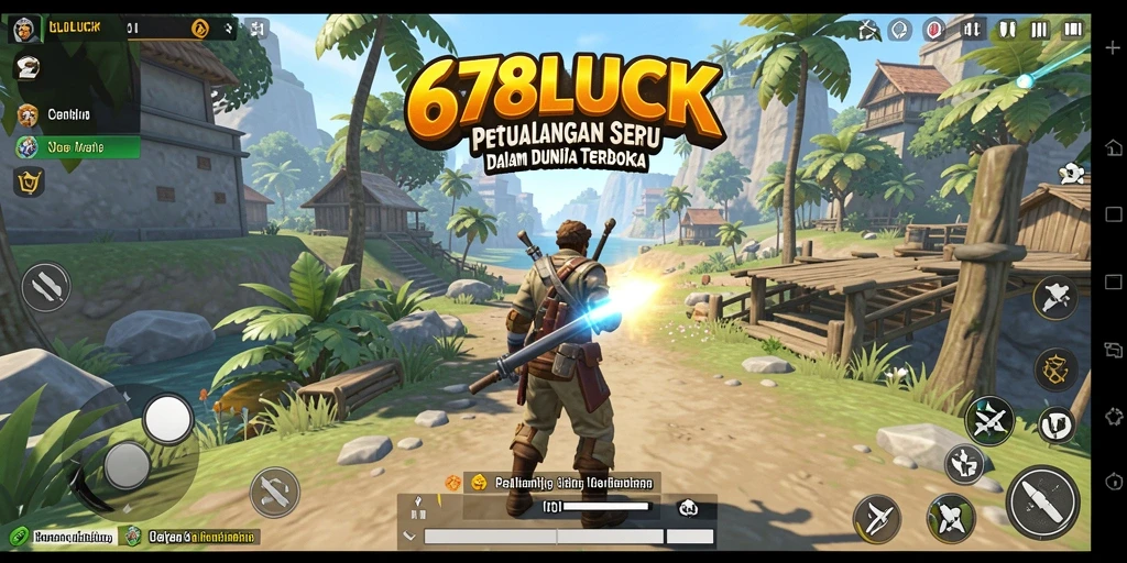 Tangkapan layar menunjukkan aksi eksplorasi dalam gameplay Open World.