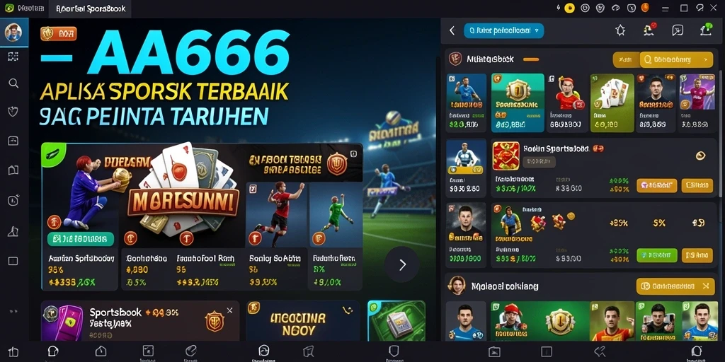 Tangkapan layar utama AA666 menunjukkan pengalaman taruhan yang mendebarkan.