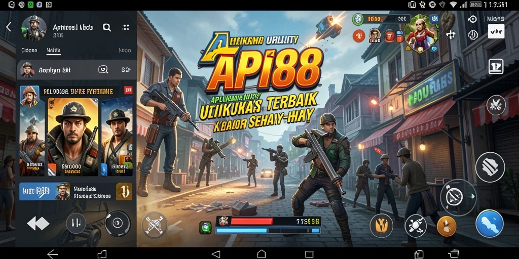 Tampilan layar utama API88 dengan berbagai fitur Utility yang menarik.