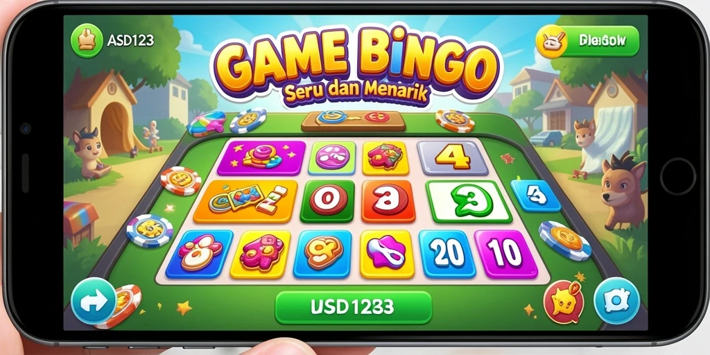 Screenshot menunjukkan gameplay menarik Bingo di ASD123.