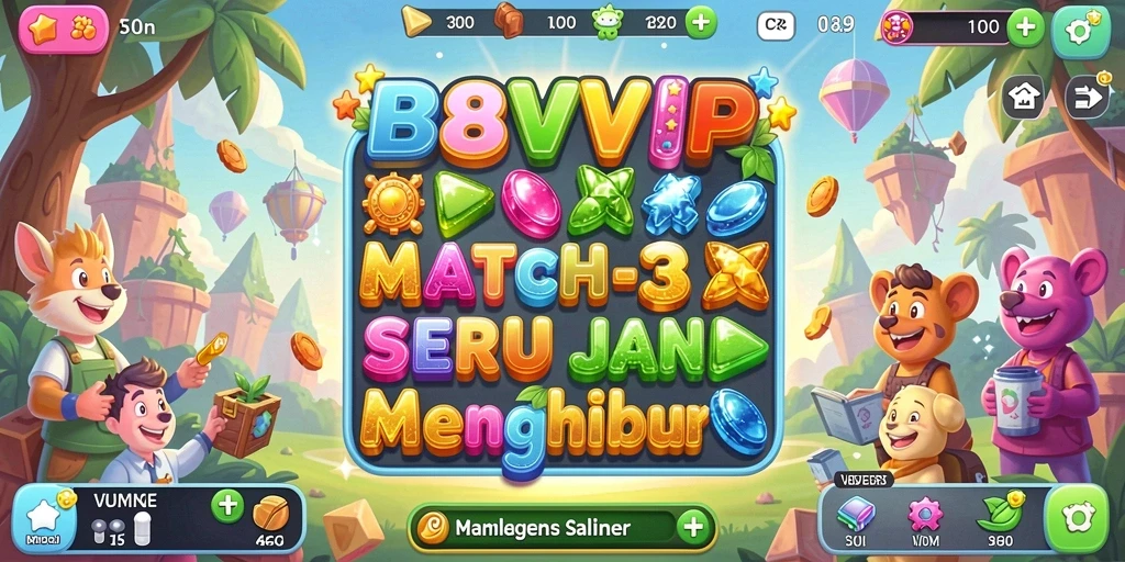 Tampilan gameplay <strong>B8VIP</strong> yang penuh warna dan menantang.