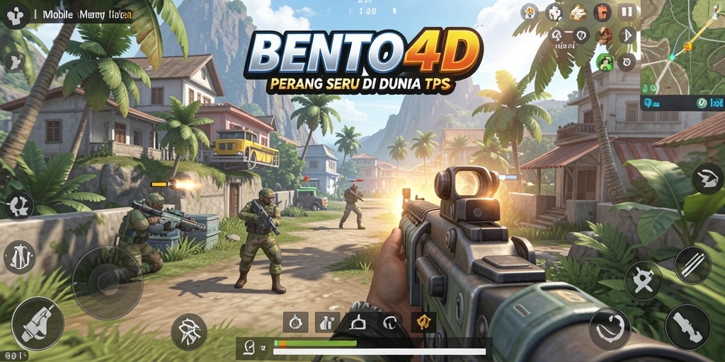 Tampilan gameplay seru dari BENTO4D di dunia TPS.