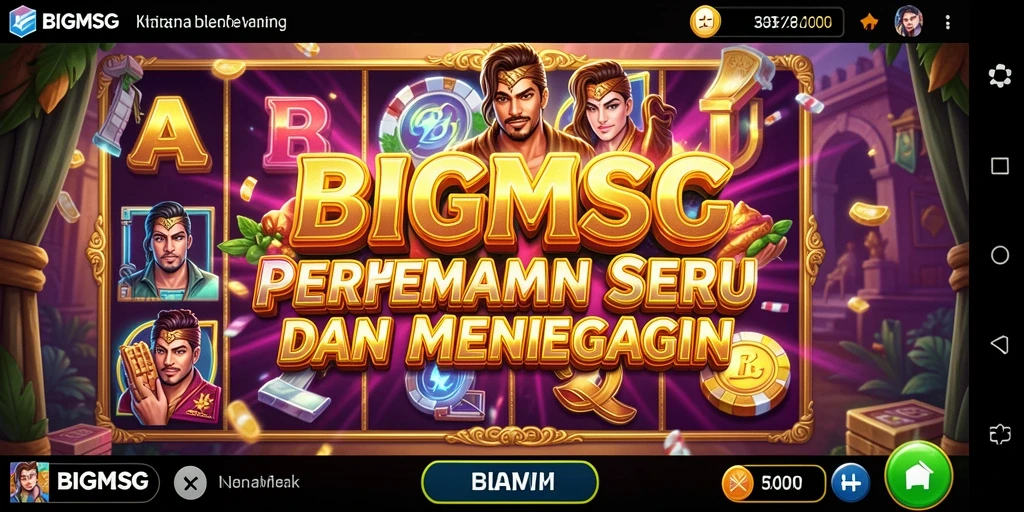 Tampilan gameplay <strong>BIGMSG</strong> yang penuh warna dan seru.