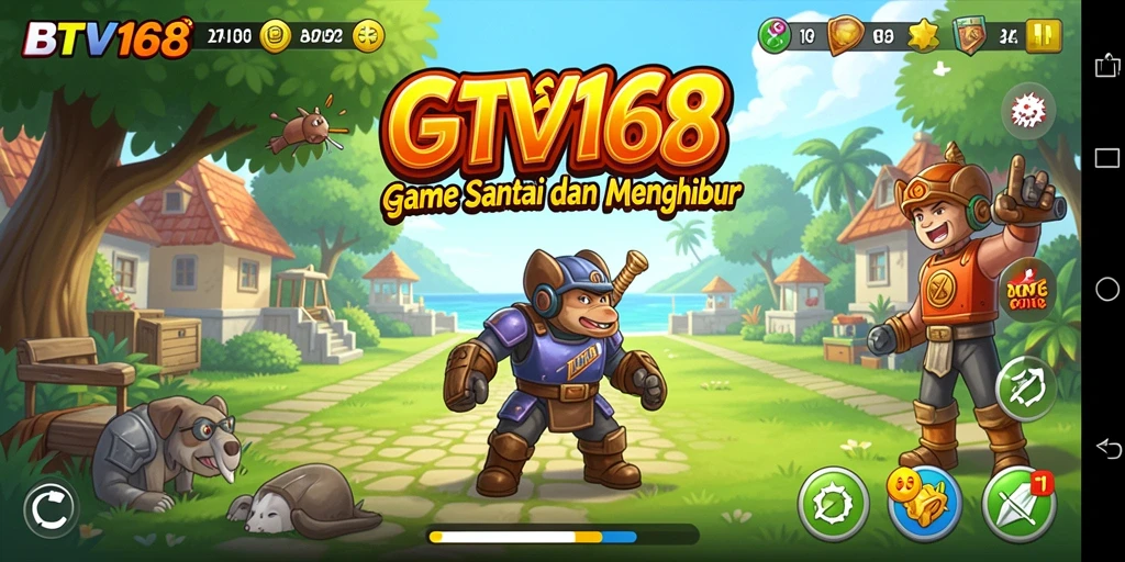 Screenshot gameplay BTV168 dengan aksi seru dan grafis cerah.