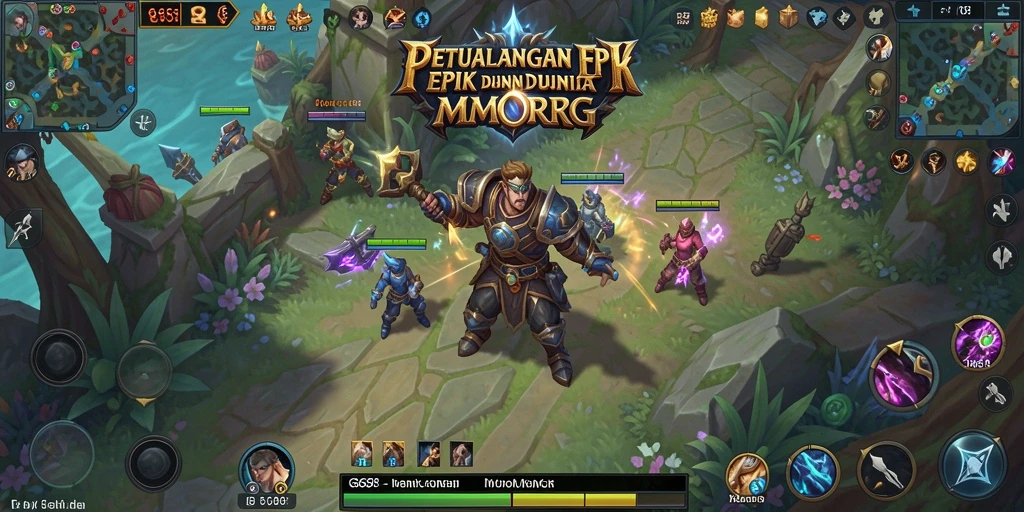 Tangkapan layar gameplay G668 menampilkan pertempuran epik dalam dunia MMORPG.
