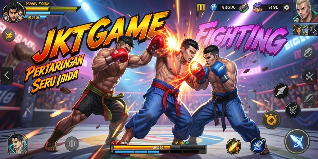 Screenshot gameplay JKTGAME dengan aksi pertarungan yang mendebarkan.