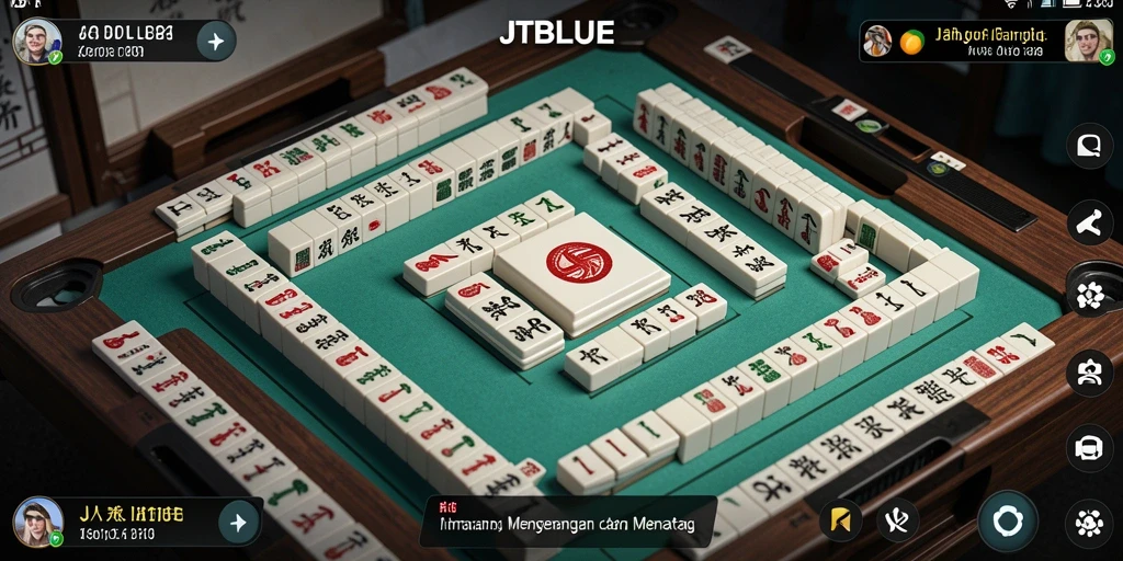 Screenshot JTBLUE yang menunjukkan aksi seru permainan Mahjong.