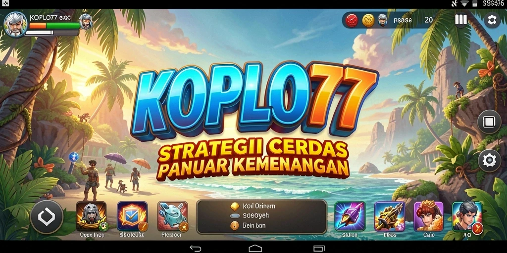Screenshot KOPLO77 menampilkan pertempuran strategi yang intens.
