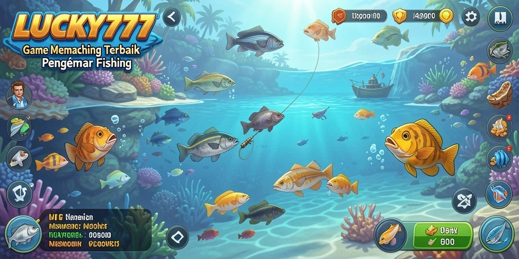 Screenshot LUCKY777 menampilkan gameplay memancing yang mengasyikkan.