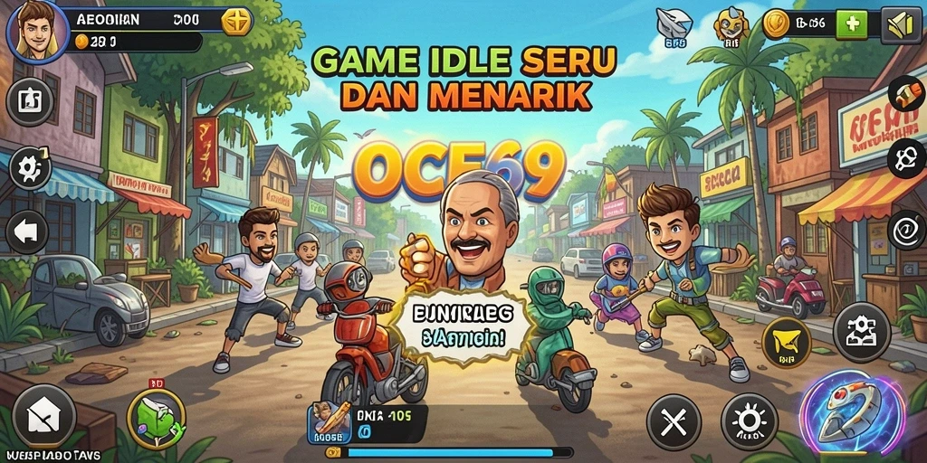 Screenshot OCE69 menampilkan gameplay Idle yang menarik dan adiktif.