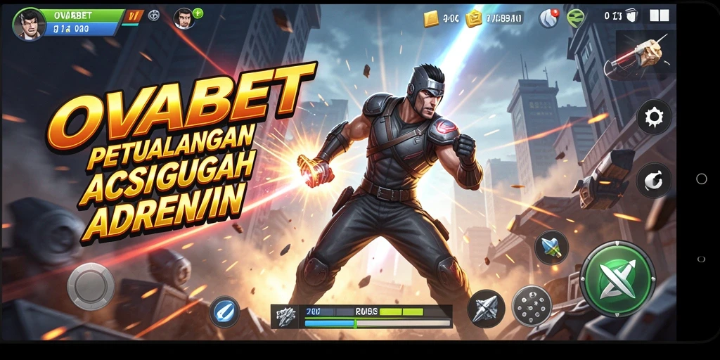 Tangkapan layar menunjukkan aksi epik dalam game OVABET.