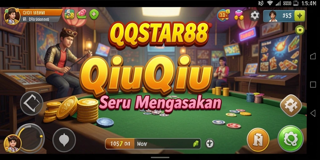 Tampilan gameplay QiuQiu di QQSTAR88 yang menarik dan dinamis.