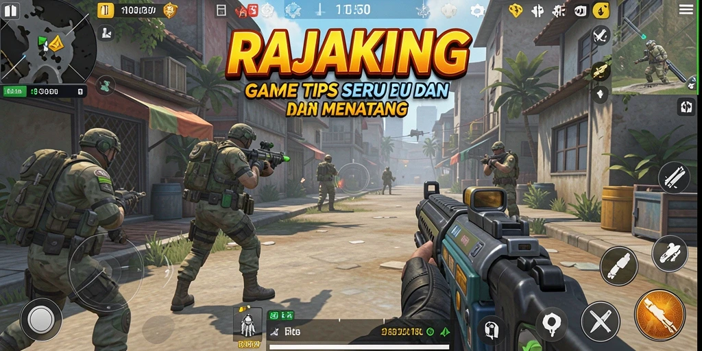 Tampilan gameplay seru di RAJAKING dengan karakter dan aksi menegangkan.