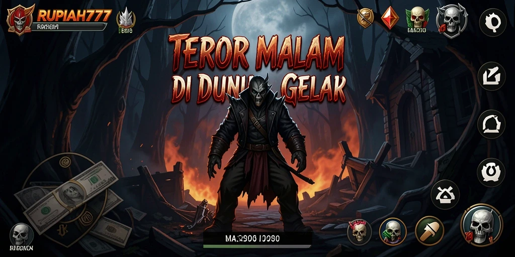 Gameplay RUPIAH777 menampilkan suasana horor yang mencekam dan penuh ketegangan.