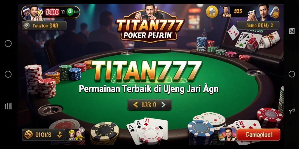 Tampilan gameplay Poker menegangkan di TITAN777.