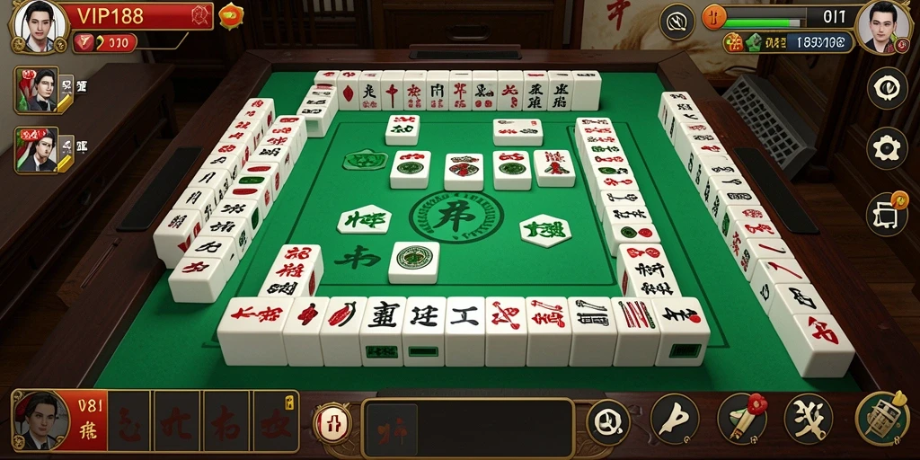 Screenshot utama VIP188 menampilkan gameplay Mahjong yang menarik.