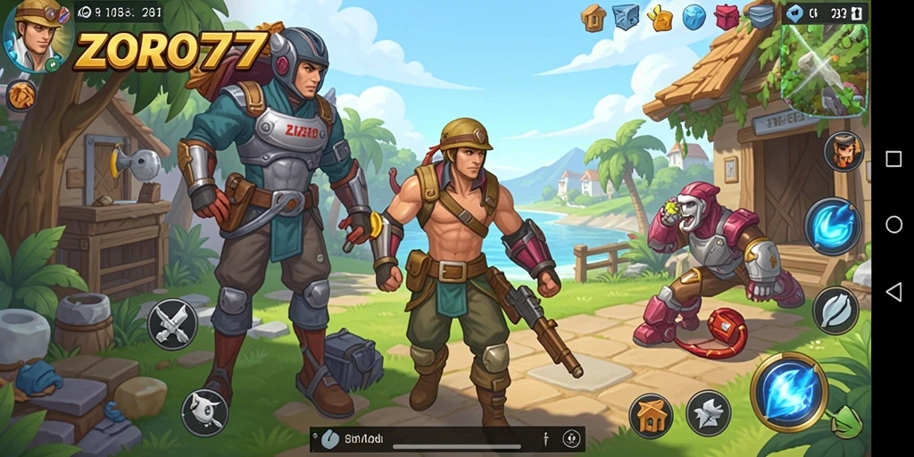 Screenshot gameplay ZORO77 dengan konten yang cerah dan menarik.